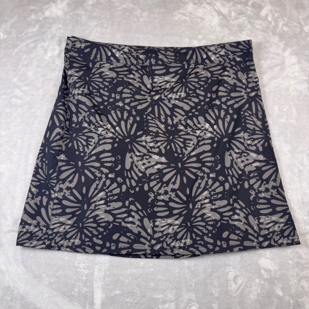 Rip Skirt Hawaii Womens Large A Line Skirt Floral Print Dark Gray‎